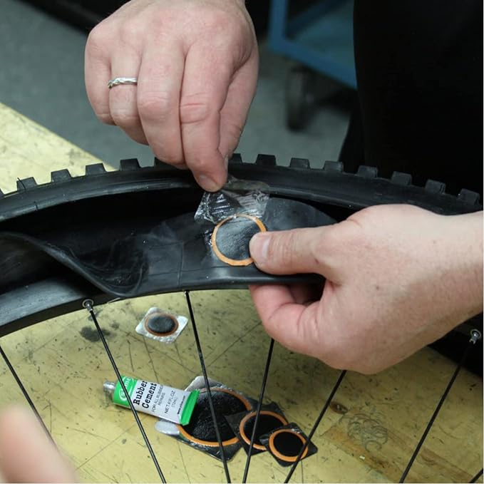 Slime 1022-A Tube Rubber Patch Kit, for Bikes and Other Inflatables, Contains, 5 Patches, Scuffer and Glue