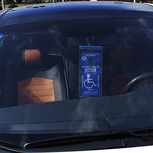 TB Tbuymax Handicap Parking Placard Holder, Ultra Transparent Disabled Permit Protective Cover with Large Hanger by Tbuymax (10.6" x 4.5", Placard is NOT Include)