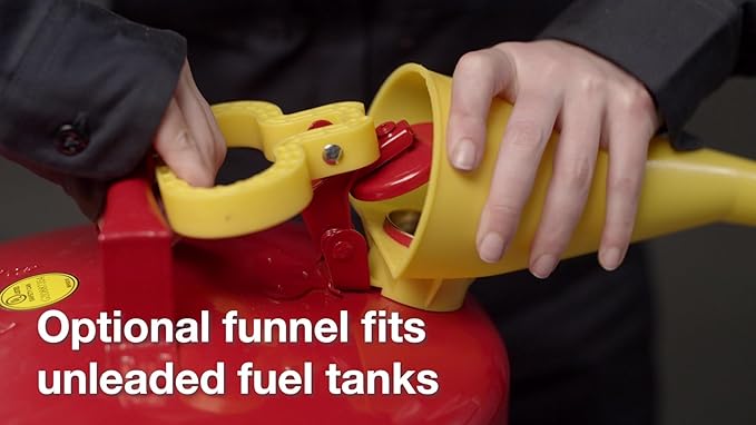 Eagle 5 Gallon Type I Yellow Safety Gas Can for Diesel with Flame Arrester, Self-Closing Lid, and F-15 Funnel, Made in the USA, Galvanized Steel Flammable Storage Can, UI50FSY