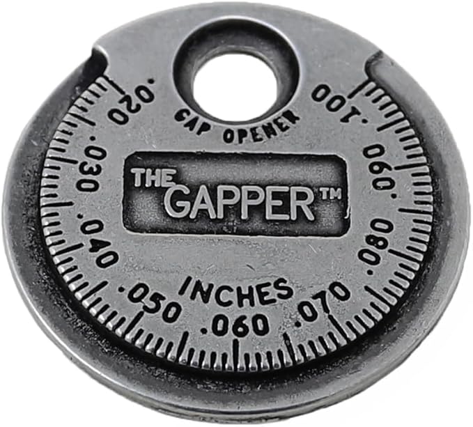 CTA Tools 3235 Spark Plug Gapper: Coin-Style Spark Plug Gap Tool, 0.020"–0.100" Measurement Range, Plated Steel, Quick-Check Reference Tool