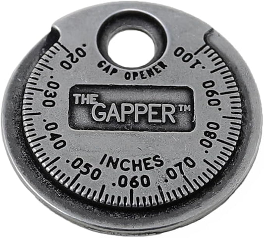 CTA Tools 3235 Spark Plug Gapper: Coin-Style Spark Plug Gap Tool, 0.020"–0.100" Measurement Range, Plated Steel, Quick-Check Reference Tool