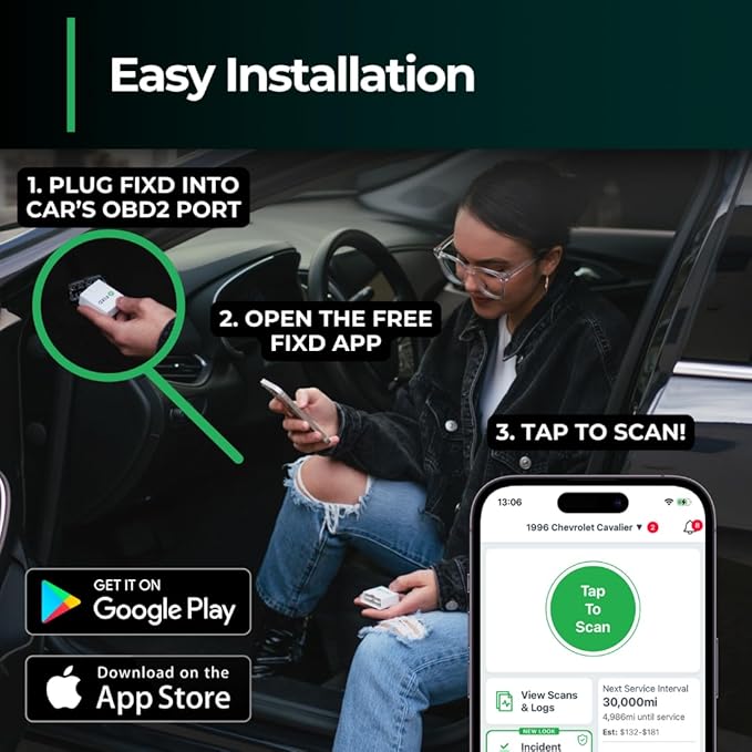FIXD Bluetooth OBD2 Scanner for iPhone & Android - Diagnostic Scan Tool for Repairs and Car Buying - Check Engine Code Reader & Enhanced Codes - (2 Pack w/Free 14-Day FIXD Premium Bundle)