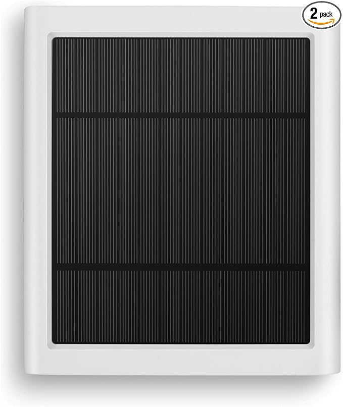 Solar Panel for Rings Camera, (White 1pack) 4W Solar Charger Compatible with Spotlight &Stick Up Outdoor Cam Battery, 10ft Long Cable with USB-C to Rings Barrel Plug Adapter