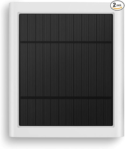 Solar Panel for Rings Camera, (White 1pack) 4W Solar Charger Compatible with Spotlight &Stick Up Outdoor Cam Battery, 10ft Long Cable with USB-C to Rings Barrel Plug Adapter