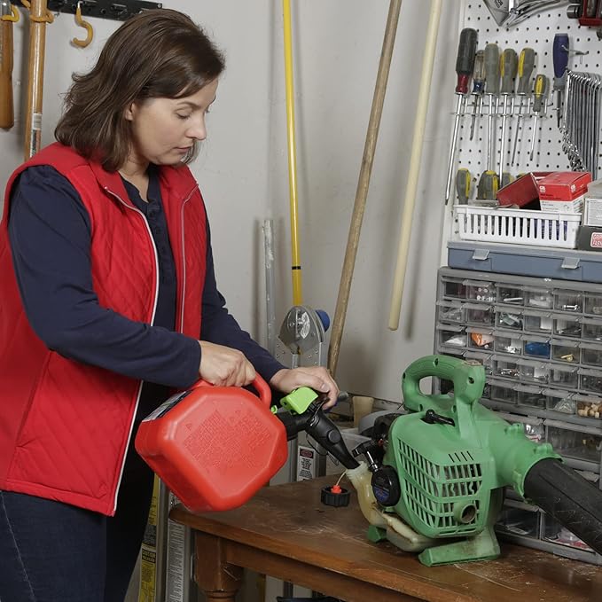 Scepter FR1G152 Fuel Container with Spill Proof Smart Control Spout with Bonus Spout Extender, Red Gas Can, 1 Gallon