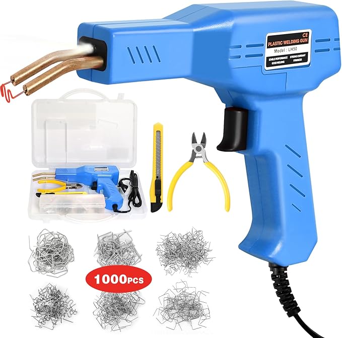 ATOLS Upgraded Plastic Welder, 1000PCS Staples, Pure Copper Transformer, Rapid Heating, Plastic Welding Kit, Hot Stapler Kit, Plastic Welder Gun Kit, Car Bumper Repair Kit, Plastic Repair Kit