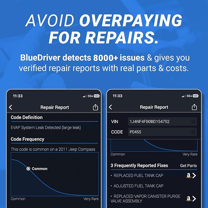 BlueDriver Pro Next Gen OBD2 Scanner – No Subscription, Bluetooth Car Code Reader for iPhone & Android – Diagnose 8000+ Issues, ABS SRS TPMS, Repair Reports, Vehicles 1996+