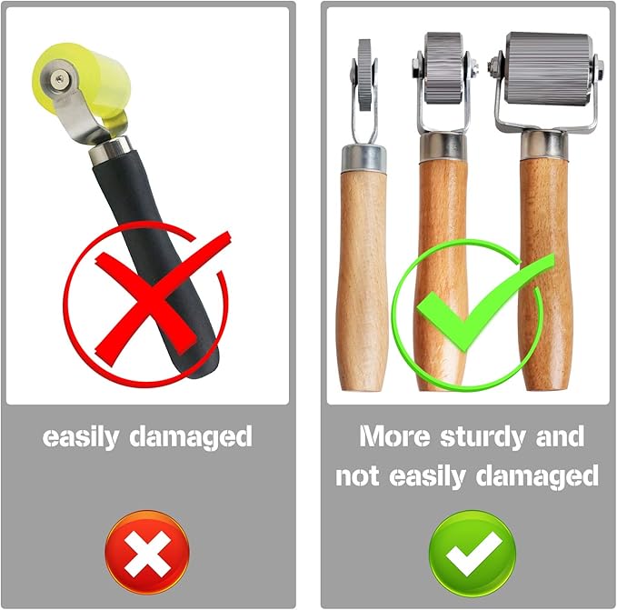Car Sound Deadening Roller Metal Installation Tool 3 Pcs for Auto Noise Roller Car Sound Deadener Application Installation Tool Rolling Wheel Interior Accessories
