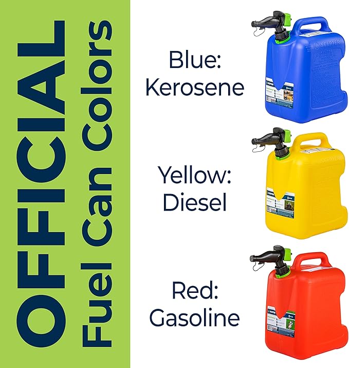 Scepter FSCD552 Fuel Container with Spill Proof SmartControl Spout, Yellow Diesel Can, 5 Gallon (Pack of 4)