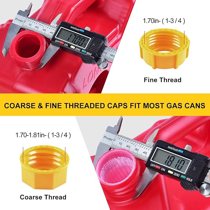 Gas Can Spout Replacement Kit, Gas Can Nozzle Replacement (3 Kit-Yellow) All gaskets are installed and ready to use upon receipt. For 1/2/5/10 gallon gas can. Easy and convenient to use