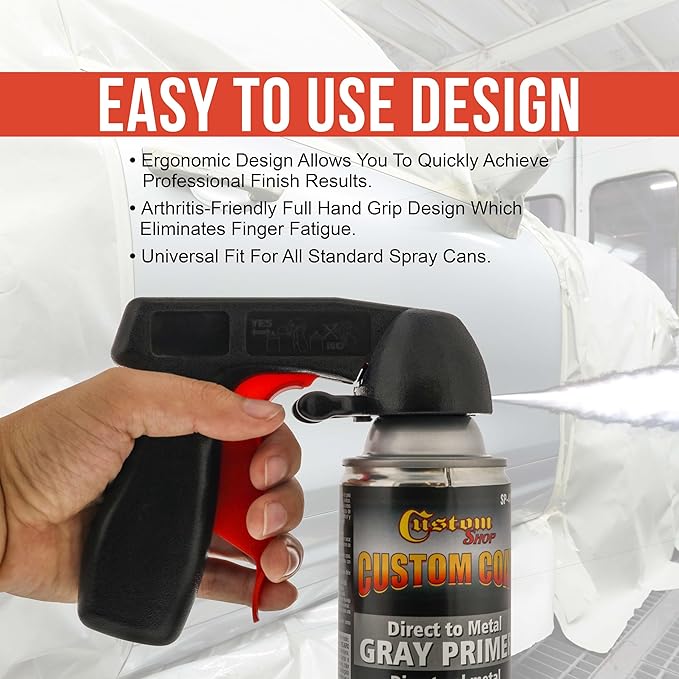 Instant Aerosol Trigger Handle (Pack of 12), Instantly Converts Spray Cans into Spray Guns - Full Hand Grip, Reusable, Easy to Clip-On & Off - Universal Fit, Use on Spray Paint, Adhesives, Lubricants