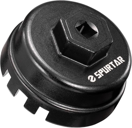 Spurtar Oil Filter Wrench for Toyota 6 Slots 14 Flutes Oil Filter Removal Tool 64mm Oil Filter Cap Wrench for Corolla, Prius, Prius Prime, Prius V, Matrix, CT200h, Scion iM/iQ/xD 1.8L Engine
