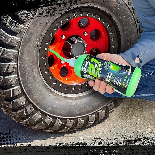 Slime 10194 2-in-1 Tire & Tube Sealant Puncture Repair Sealant, Premium, Prevent and Repair, Suitable for All Off-Highway Tires and Tubes, Non-Toxic, Eco-Friendly, 32 oz Bottle
