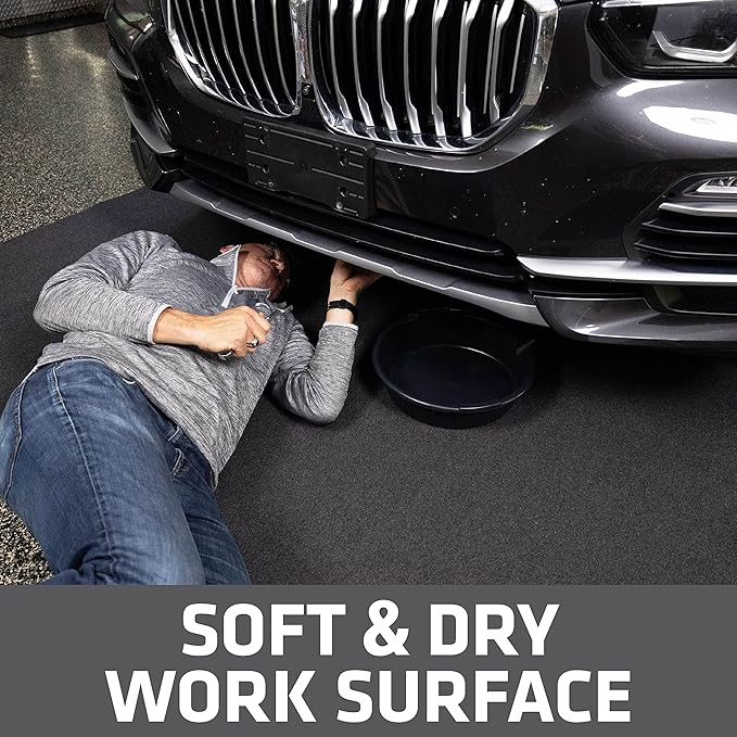 Drymate XL Oil Spill Mat (36" x 59") (2-Pack), Premium Absorbent Oil Pad, Reusable, Washable, Durable, Waterproof Backing Contains Liquids, Protects Garage Floor Surface (USA Made)