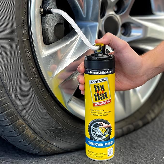 Fix-A-Flat S60430-6PK Aerosol Emergency Flat Tire Repair and Inflator, for Large Tires, Eco-Friendly Formula, Universal Fit for All Cars and Small Trucks/SUVs, 20 oz. (Pack of 6)