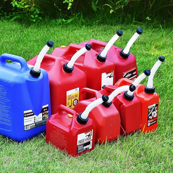 Gas Can Spout Replacement Kit, Gas Can Nozzle Replacement (5 Kit-White) All gaskets are installed and ready to use upon receipt. For 1/2/5/10 gallon gas can. Easy and convenient to use